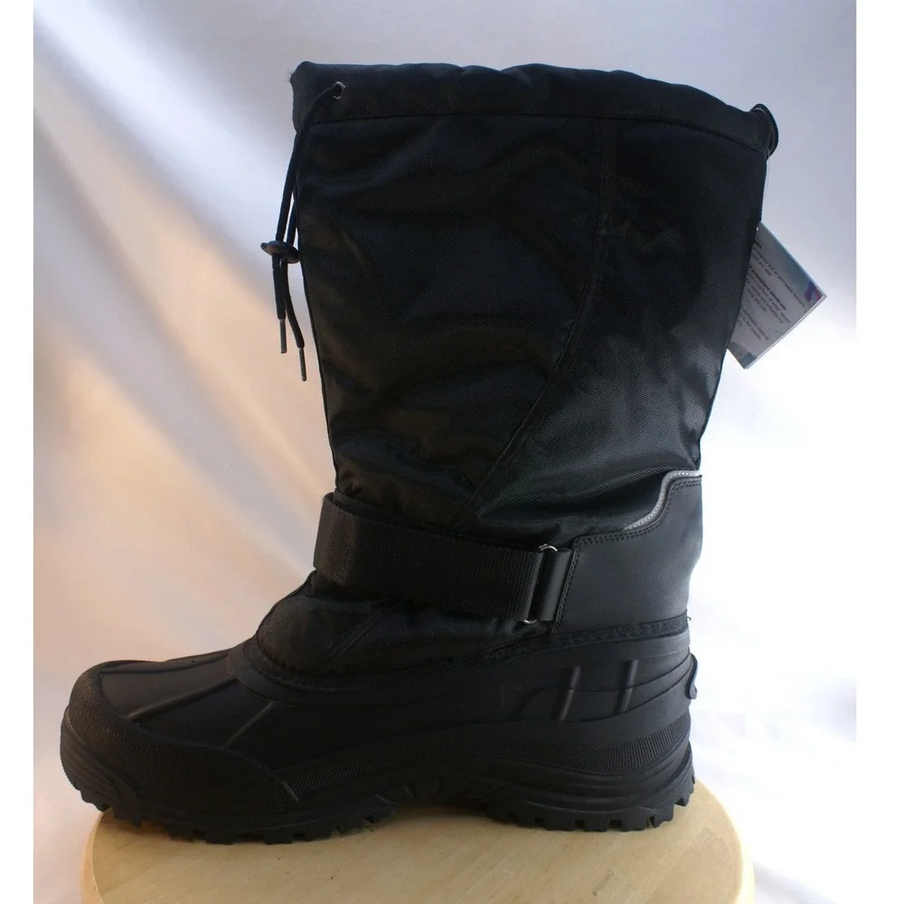 Nortiv8 Quebec-M  Black Insulated Snow Boots 3M Thinsulate Water Resistant 15